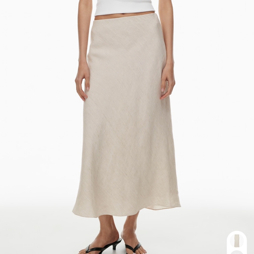Aritzia Cream Maxi Skirt linen